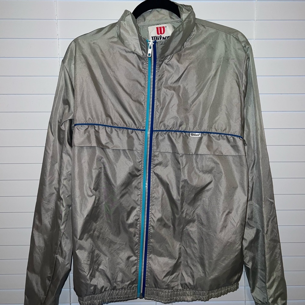 Wilson Windbreaker Jacket - Grey/Blue